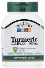 21st Century Turmeric Complex 500 mg - 60 Vegetarian Capsules Pack of 5