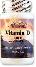 Dialyvite Hillestad Pharmaceuticals Vitamin D 1000 IU - 100 Tablets