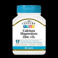 21st Century Cal Mag Zinc +D Vitamin Supplement - 90 Tablets Pack of 6