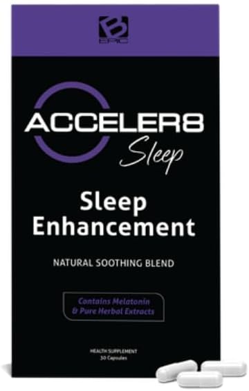 BEpic Acceler8 Sleep | 1 Box | 1 Month Supply | 30 Capsules | White Capsules ONLY | B Epic