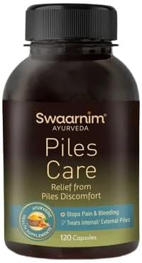 Piles Care Ayurvedic Healthy Supplements for Women Health 100% Natural - No Added Chemicals and Gluten Free 120 Capsules