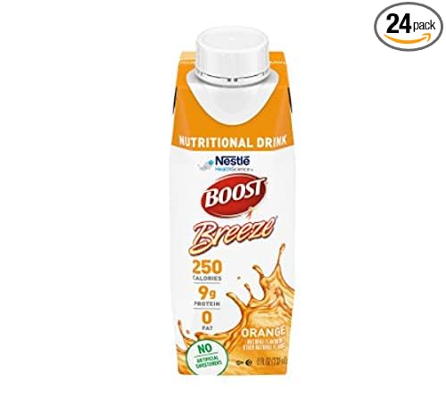 Boost Breeze 18620000 Oral Supplement Orange 8 oz. Carton Ready to Use Case of 24