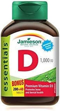 Jamieson Vitamin D 1000 IU 240 tabs Bonus