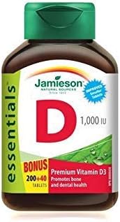 Jamieson Vitamin D 1000 IU 240 tabs Bonus