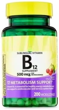 SEDLAV Sublingual Vitamin B12 Microlozenges 500 Mcg 200 Count + Sticker 200 Count Bottle for Consistent Daily Use in Morning Or Evening Routines