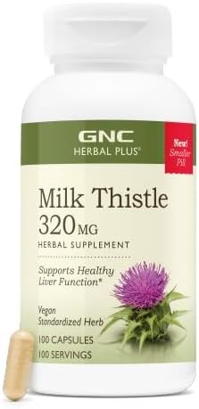 GNC Herbal Plus Milk Thistle Extra Strength 100 Caplets