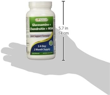 Best Naturals Glucosamine Chondroitin and MSM (Non-GMO) - Promotes Joint Health - 180 Count (Pack of 2)