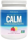 Natural Calm Magnesium Citrate Powder Raspberry Lemon Flavor Power Drink Mix 20oz