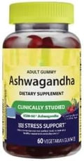 SEDLAV Ashwagandha Vegetarian Gummies for Stress Support Cherry Flavor 60 Count Sticker Designed for Routine Use in Wellness Schedules