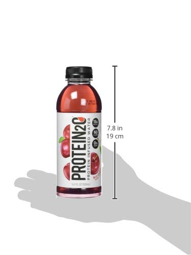 Protein2o 15g Whey Protein Infused Water Wild Cherry Splash 16.9 oz Bottle (Pack of 12)