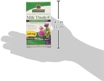 Nature's Answer Milk Thistle Liquid Supplement Capsules Veg Capsules 330 Mg 90 Count | Natural Detoxifier | Supports Healthy Liver Function | Aids with Digestion