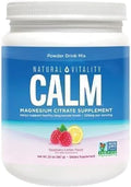 Natural-VitaIity Calm Magnesium Citrate Powder Raspberry Lemon Flavor. 20 Ounce