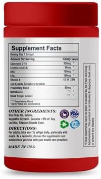 PCW Co Q-10 300mg and Black Pepper 60 softgels