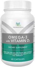 Mannatech Omega-3 with Vitamin D3 for Bone Heart Health and Cognitive Support Made of Pure Fish Oil