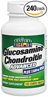 21St Century Glucosamine Chondroitin Advanced with Msm - 120 Tablets (Pack of 4)
