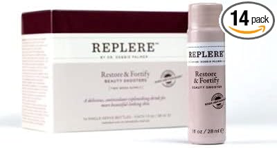 Replere Restore &amp Fortify Beauty Shooters – All-Natural Antioxidant Shots with Vitamin C Camu Camu Goji Acai Blueberry &amp Pomegranate – Supports Radiant Skin Energy &amp Wellness – 14 ct