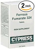 Ferrous Fumarate 324 Mg Boxed 100ct Iron Supplement (Pack of 2)