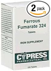 Ferrous Fumarate 324 Mg Boxed 100ct Iron Supplement (Pack of 2)