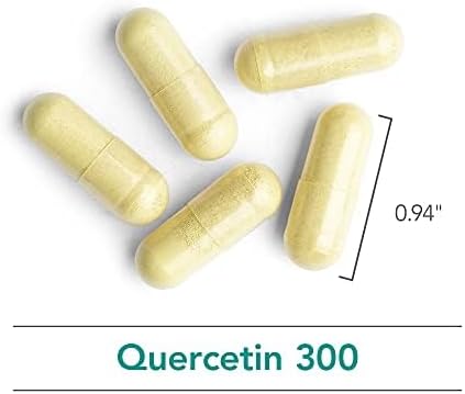 NutriCology Quercetin 300 - Supports Mast Cell and Histamine Response - Includes Vitamin C - Delivers 300 mg Quercetin Per Capsule - Vegetarian &amp Hypoallergenic - 30 Servings - 60 Capsules