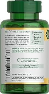 Nature's Bounty D3-5000 IU Softgels Maximum Strength - 240 ct Pack of 2