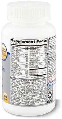 Equate Complete Multivitamin Multimineral Tablets Women's Daily Nutritional Support Supplement 50+ Formula 100 Count Sticker