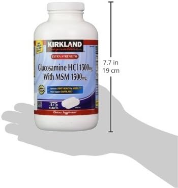 Kirkland Signature Glucosamine with MSM 375 Tablets (2 Pack)
