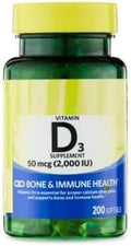 SEDLAV Vitamin D3 Supplement 50 Mcg (2000 IU) 200 Count Capsule Format Designed