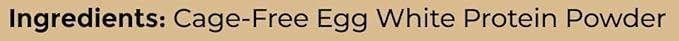 Premium Cage-Free Egg White Protein Powder USA-Sourced 21g Protein Humanely-Raised 0g Fat 0g Sugar 0g Cholesterol (Unflavored 24 Oz)