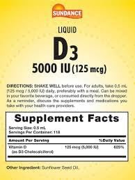 Sundance Vitamins D3 5000 IU
