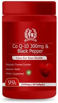 PCW Co Q-10 300mg and Black Pepper 60 softgels