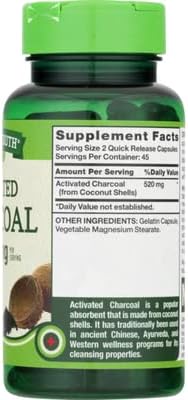 Nature's Truth Activated Charcoal 260mg (Pack of 6)