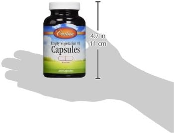 Carlson Labs Medium or Small Empty Veg Capsules 200 Count