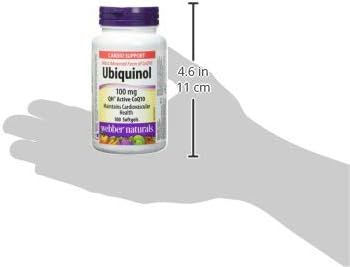 Webber Naturals Ubiquinol 100mg QH Active CoQ10 100 softgels