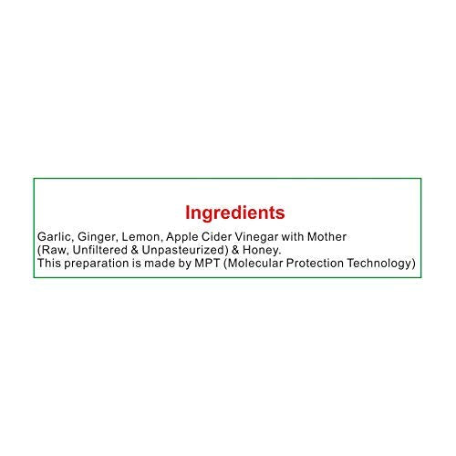 Avadh Dr. Patkar's Apple Cider Vinegar with Garlic Ginger Lemon and Honey 500ml