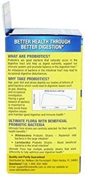 Ultimate Flora Extra Care Probiotic Supplement Vegetable Capsules 30 CT (Pack of 2)