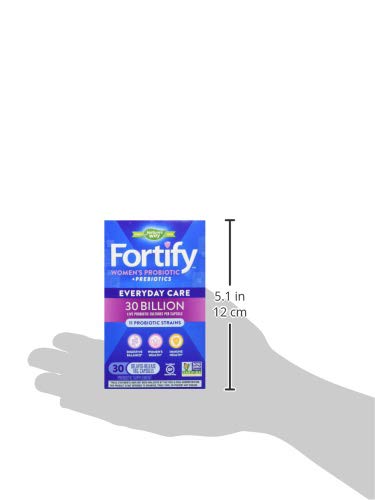 Nature's Way Fortify Daily Probiotic for Women 30 Billion Live Cultures 10 Strains Prebiotics Supports Digestive &amp Immune Health* No Refrigeration Required 30 Capsules (Packaging May Vary)