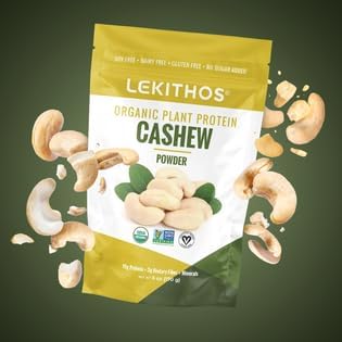 Organic Cashew Protein Powder Single Ingredient 10g Protein Per Serving High in Potassium Phosphorus Calcium! 6oz Plant-Based Vegan Non-GMO 6 Servings High Fiber No Added Sugar