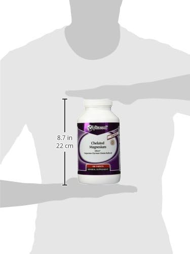 Vitacost Chelated Magnesium - Albion Magnesium Glycinate Chelate Buffered - 400 mg - 180 Tablets
