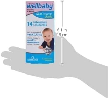 WELLBABY Vitabiotics Multi-Vitamin Liquid - Immune System Multivitamin for Infants and Babies Ages 6 Months to 4 Years - 150mL (Pack of 2)