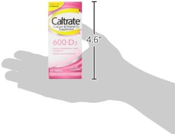 Caltrate 600 Plus D3 Calcium and Vitamin D Supplement Tablets Bone Health Supplements for Adults - 60 Count (Pack of 4)
