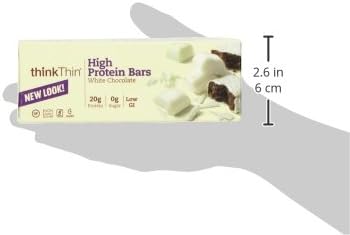 Think Thin! High Protein Meal Alternative Nutrition Bar White Chocolate 2.1 Ounce Bar (Pack of 10)