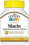 21st Century Niacin Inositol Hexanicotinate 500 mg 3Pack (110 Capsules)