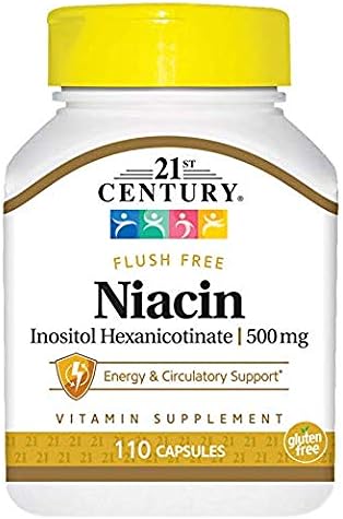 21st Century Niacin Inositol Hexanicotinate 500 mg 3Pack (110 Capsules)