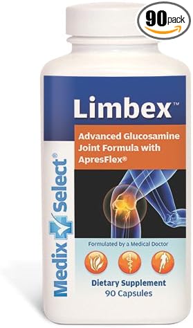 Limbex (90 Day Supply) Glucosamine &amp Chondroitin with Tumeric for Joint Health