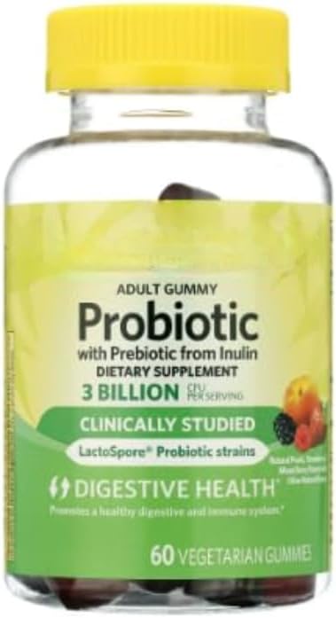 SEDLAV Inulin Probiotic Supplement Vegetarian Gummies Assorted Fruit 60 Count Sticker