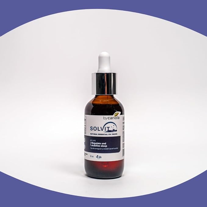 Solvit - Promotes Restful Sleep and Peaceful Nights - Relax and Calm Mind - Melatonin - Passion Flower - Valerian Root - Chamomile - Oil Drops 2 oz