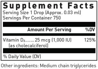Douglas Laboratories Liquid Vitamin D3 | Supports Bones Cell Growth Neuromuscular and Immune Function | 0.75 fl. oz.