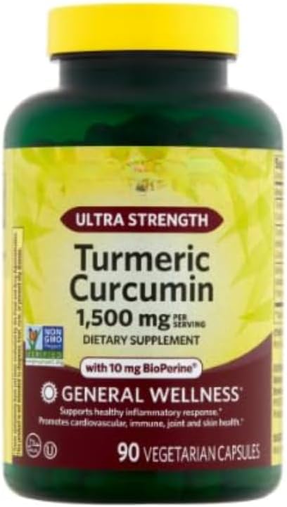 SEDLAV Ultra Strength Turmeric Curcumin General Wellness Dietary Supplement Vegetarian Capsules 1500 mg 90 Count Sticker