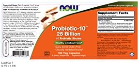 NOW Foods Probiotic-10 25 Billion 100 Count (Pack of 3)