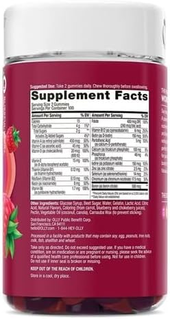 Women's Berry Multivitamin Gummies for Health and Immune Support 200 Count